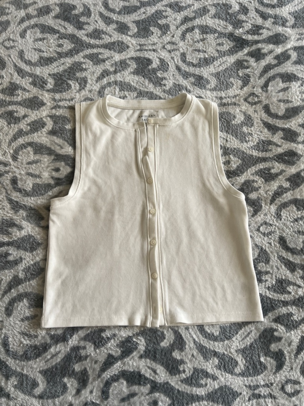 American Eagle Ribbed Button Up Tank - Picture 2 of 7